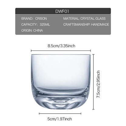 CRISON Crystal Old Fashioned Glass