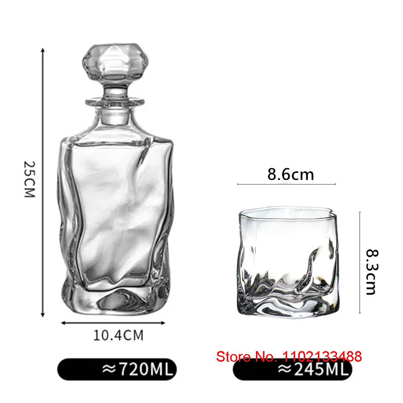 Crumpled Whiskey Decanter: Japanese Art Twist