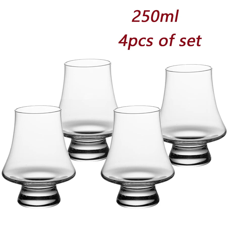 Tapered Whiskey Tasting Glasses – Lead-Free Set (1–6 Pack)