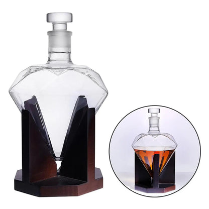 Heart Shaped Diamond Whiskey Decanter by Kesoto 750ml 