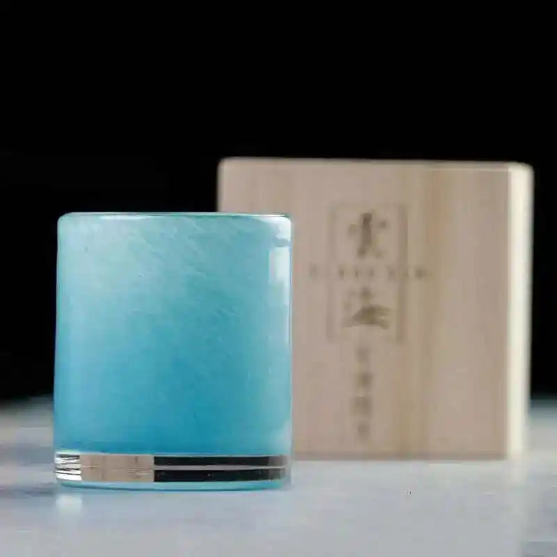 Cloud Sea Japanese Blue Whiskey Glass