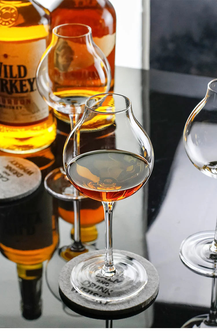 Glassware for whiskey tasting and nosing