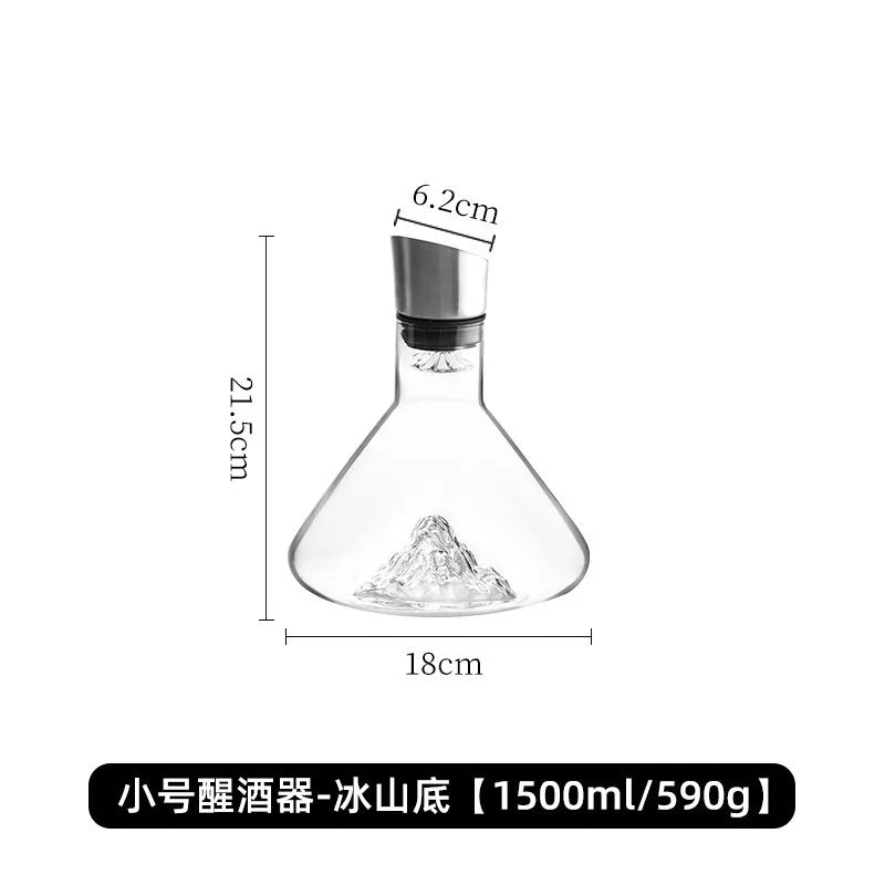 Iceberg Whiskey Decanter — Handmade Lead-Free Crystal (1500ml)