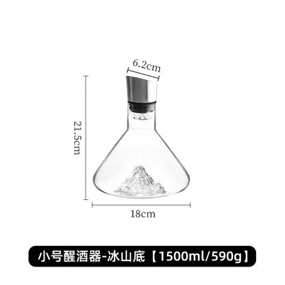 Iceberg Whiskey Decanter — Handmade Lead-Free Crystal (1500ml)