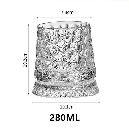 Rotating Whiskey Tumbler — Spinning Base (280ml)