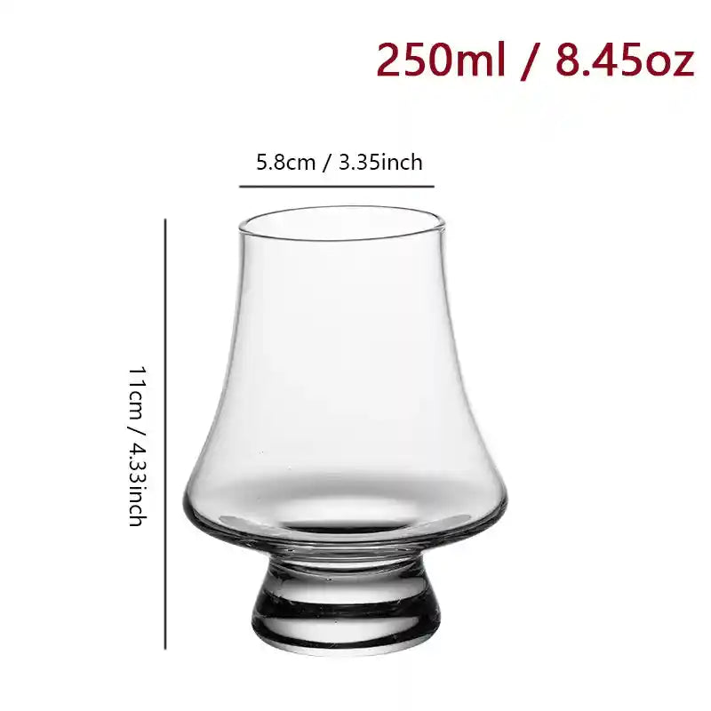Tapered Whiskey Tasting Glasses – Lead-Free Set (1–6 Pack)