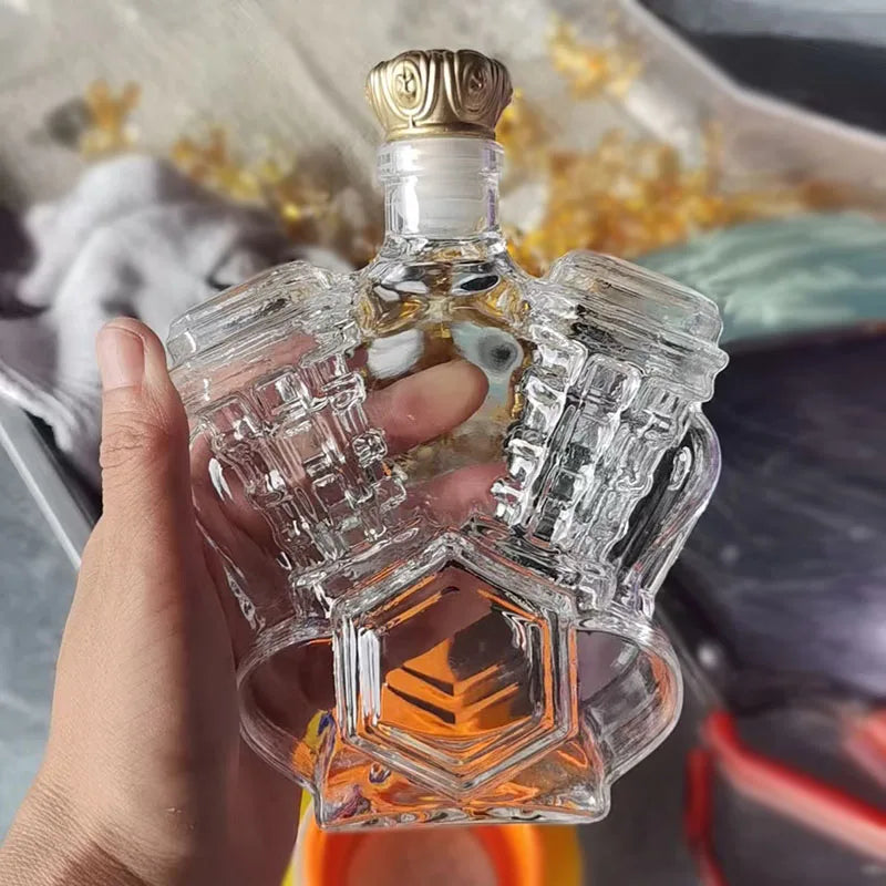 Classic Car Whiskey Decanter — Muscle Car & V-Twin Engine