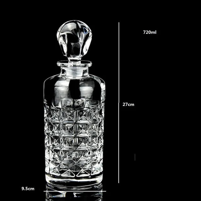 Crystal Glass Wine Decanter for Home Bar Elegance