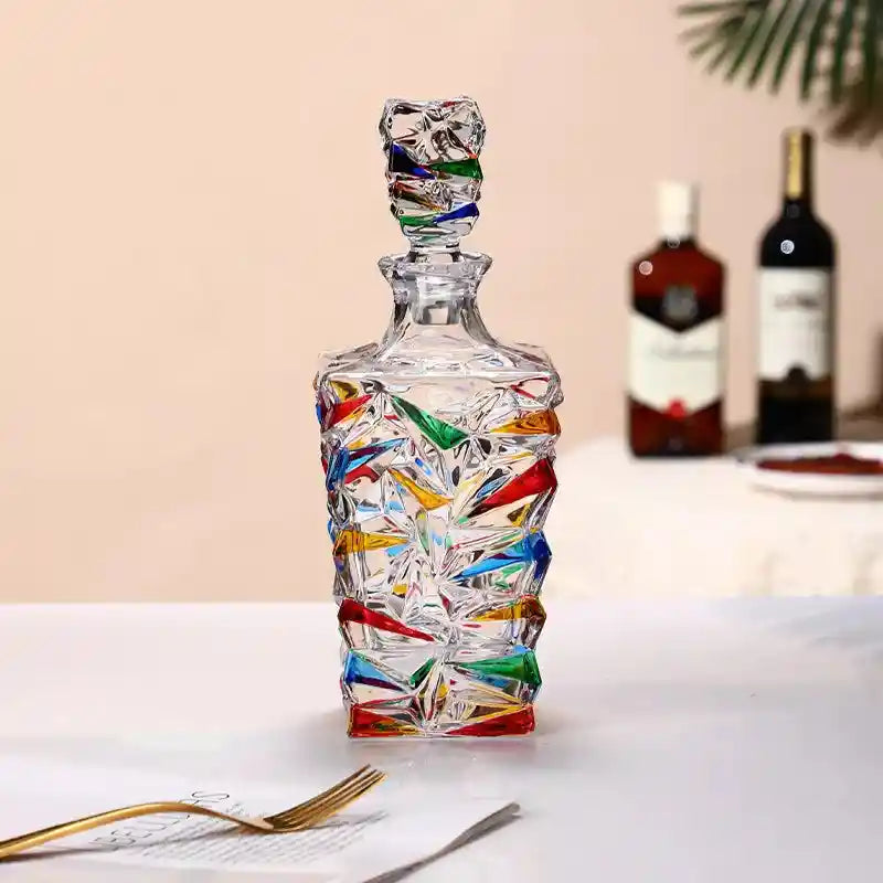 Hand-Painted Italian Mosaic Whisky Decanter