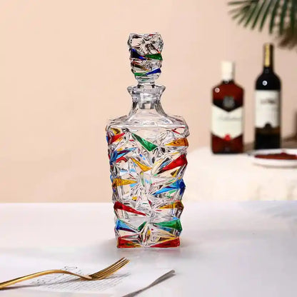 Hand-Painted Italian Mosaic Whisky Decanter