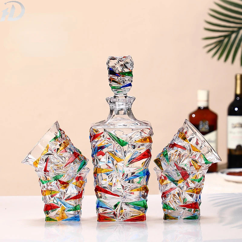 Hand-Painted Italian Mosaic Whisky Decanter