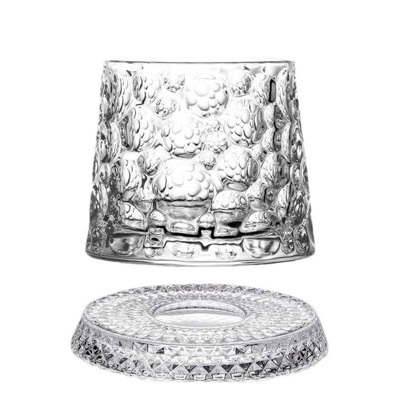 Rotating Whiskey Tumbler — Spinning Base (280ml)