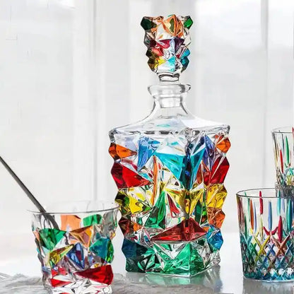Hand-Painted Italian Mosaic Whisky Decanter