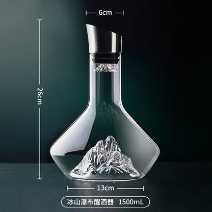 Iceberg Whiskey Decanter — Handmade Lead-Free Crystal (1500ml)