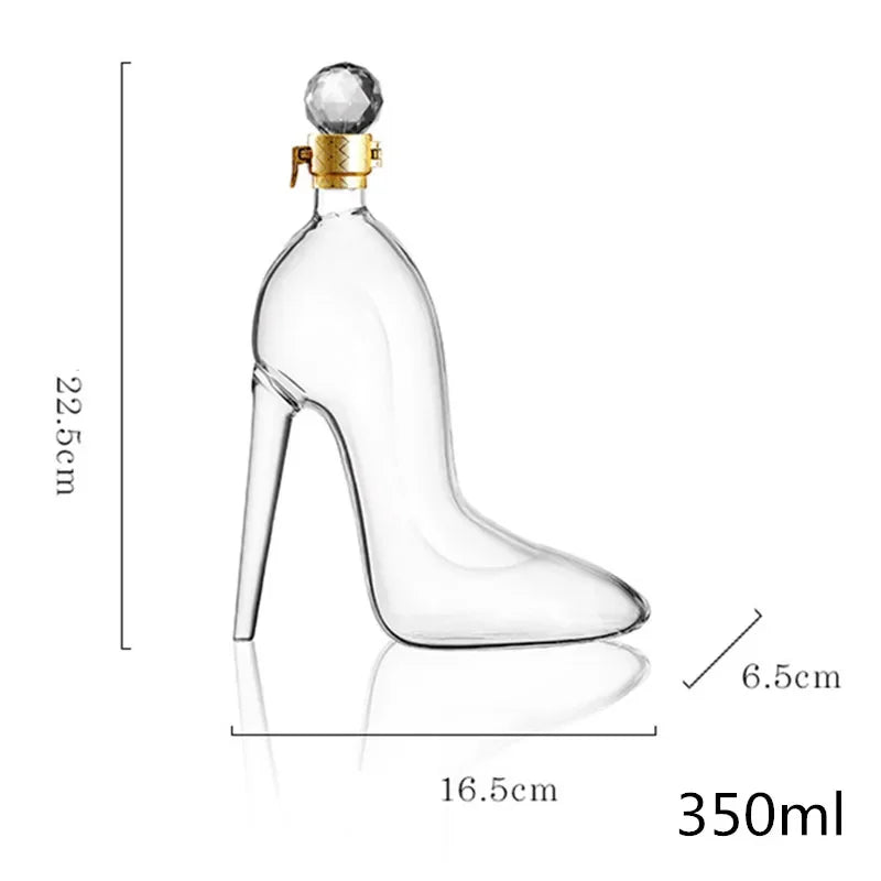 Luxurious Glass Decanter in High Heels Design