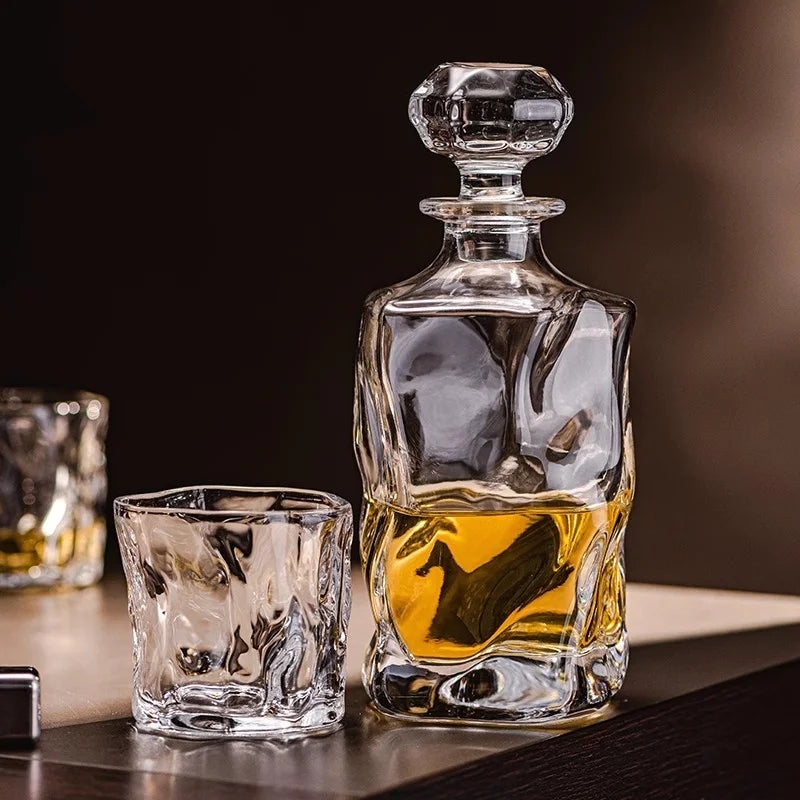 Crumpled Whiskey Decanter: Japanese Art Twist