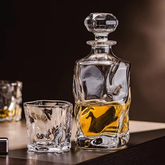Crumpled Whiskey Decanter: Japanese Art Twist
