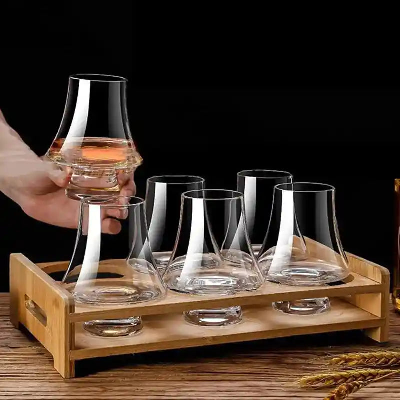 Tapered Whiskey Tasting Glasses – Lead-Free Set (1–6 Pack)