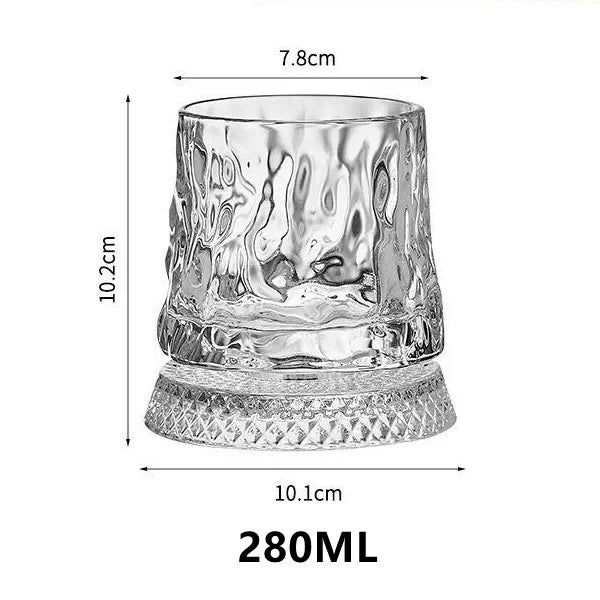 Rotating Whiskey Tumbler — Spinning Base (280ml)