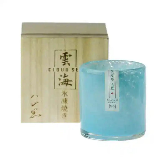 Cloud Sea Japanese Blue Whiskey Glass