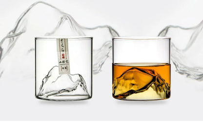 Iceberg Design Whiskey Glass Bottom Raised Ice Mountain Whiskey Tumbler Gift