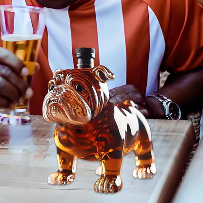 Bulldog Whiskey Decanter — Funny Glass Figure