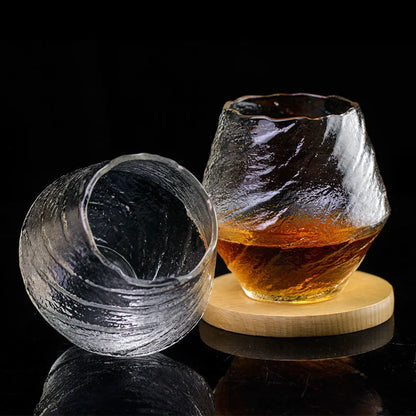 Japanese Edo Crystal Whiskey Glass — Blowing Snow (420ml)