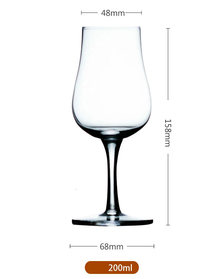 Glass dimensions and capacity for whiskey tasting