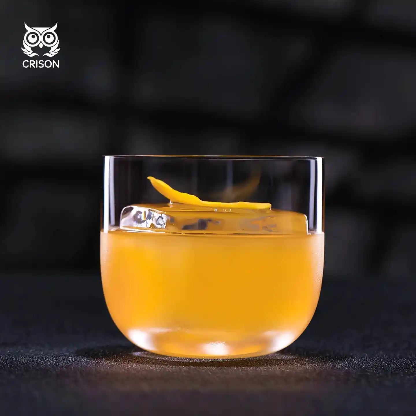 CRISON Crystal Old Fashioned Glass