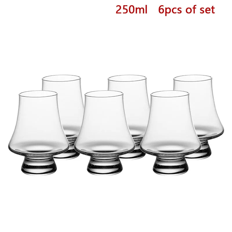 Tapered Whiskey Tasting Glasses – Lead-Free Set (1–6 Pack)