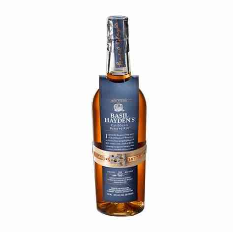 Basil Hayden Caribbean Reserve Rye whiskey bottle