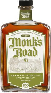 Monk's Road Kentucky Straight Rye Whiskey Bottle