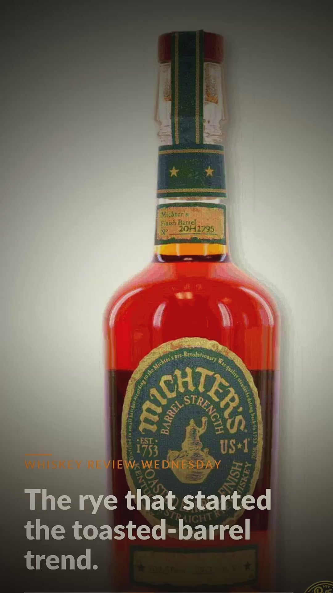 [ON-PAGE — DO NOT DELETE] Michter's Toasted Barrel Finish Rye — review video