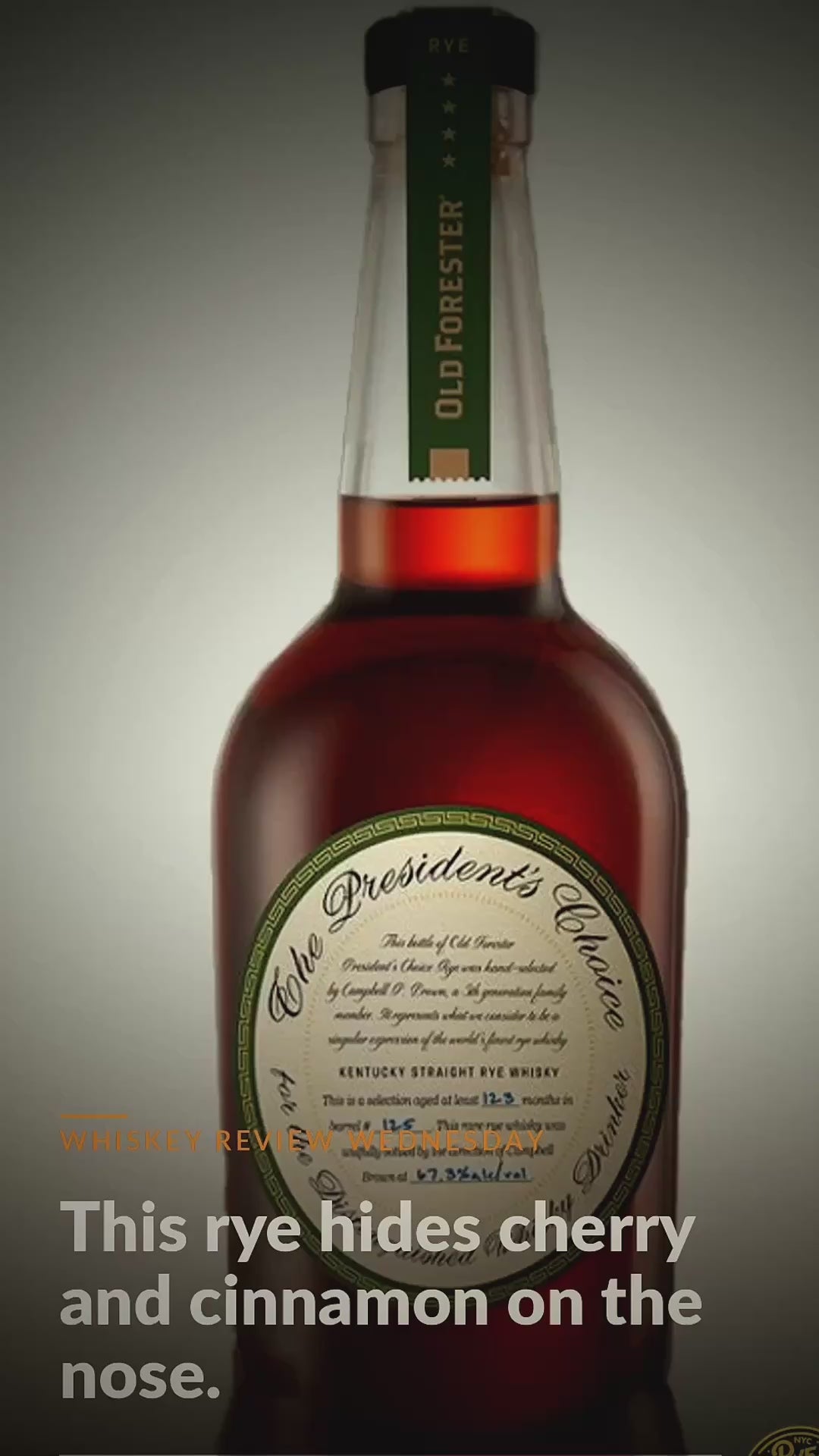 Old Forester President's Choice Rye — community tasting video