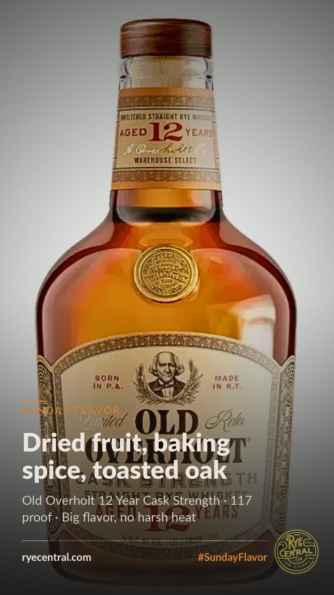 Old Overholt 12 Year Cask Strength Rye review video